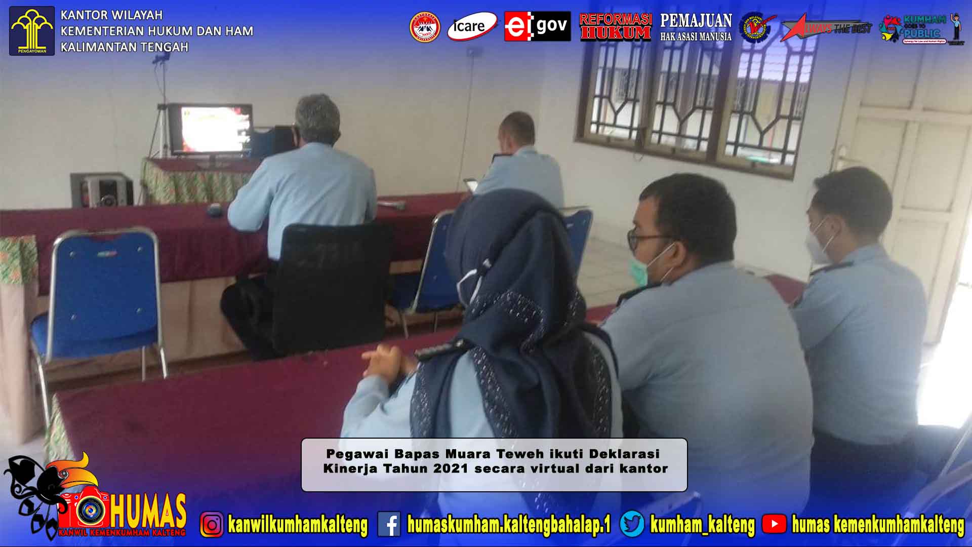 Kabapas Muara Teweh Ikuti Deklarasi Kinerja Tahun 2021