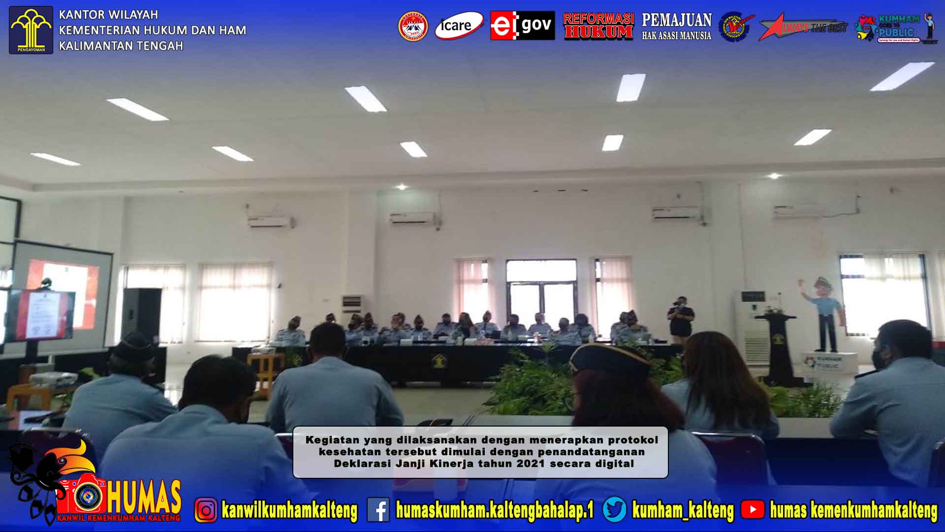 Kabapas Muara Teweh Ikuti Deklarasi Kinerja Tahun 2021