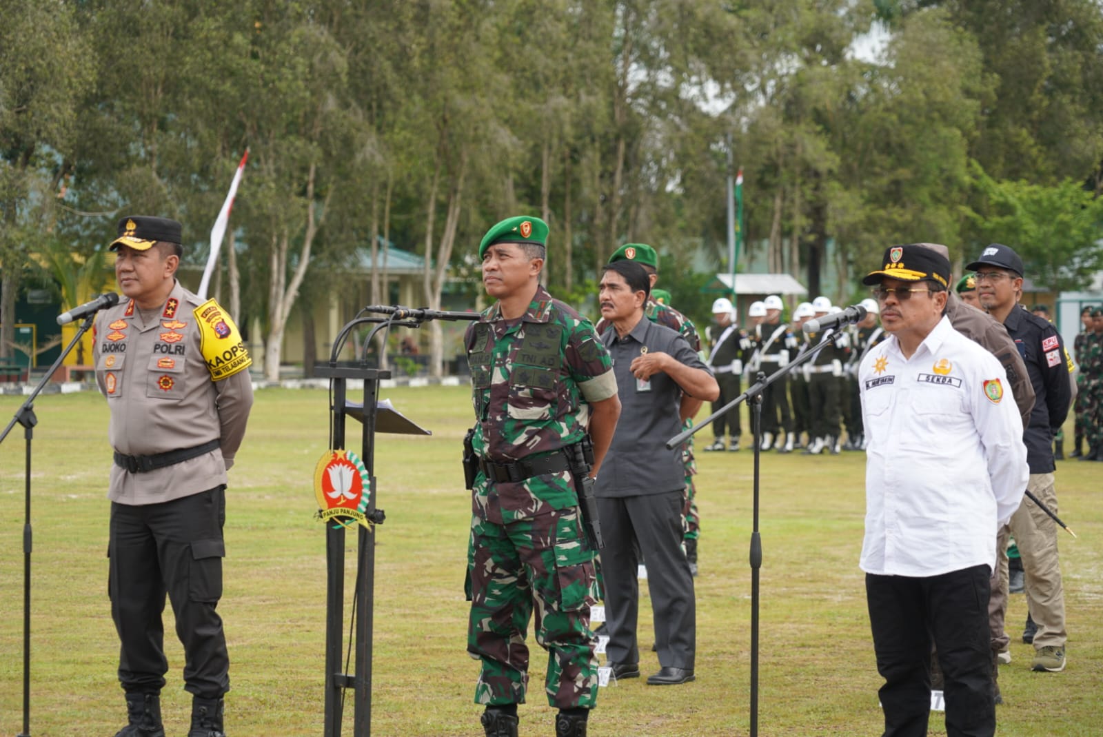 Sekda Nuryakin Hadiri Apel Gelar Kekuatan Pengamanan Pemilu Internal TNI Tahun 2024 bersama Panglima TNI secara Hybrid