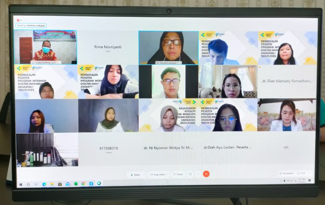Pembekalan PIDI Angkatan I Periode Februari Tahun 2021 Provinsi Kalimantan Tengah