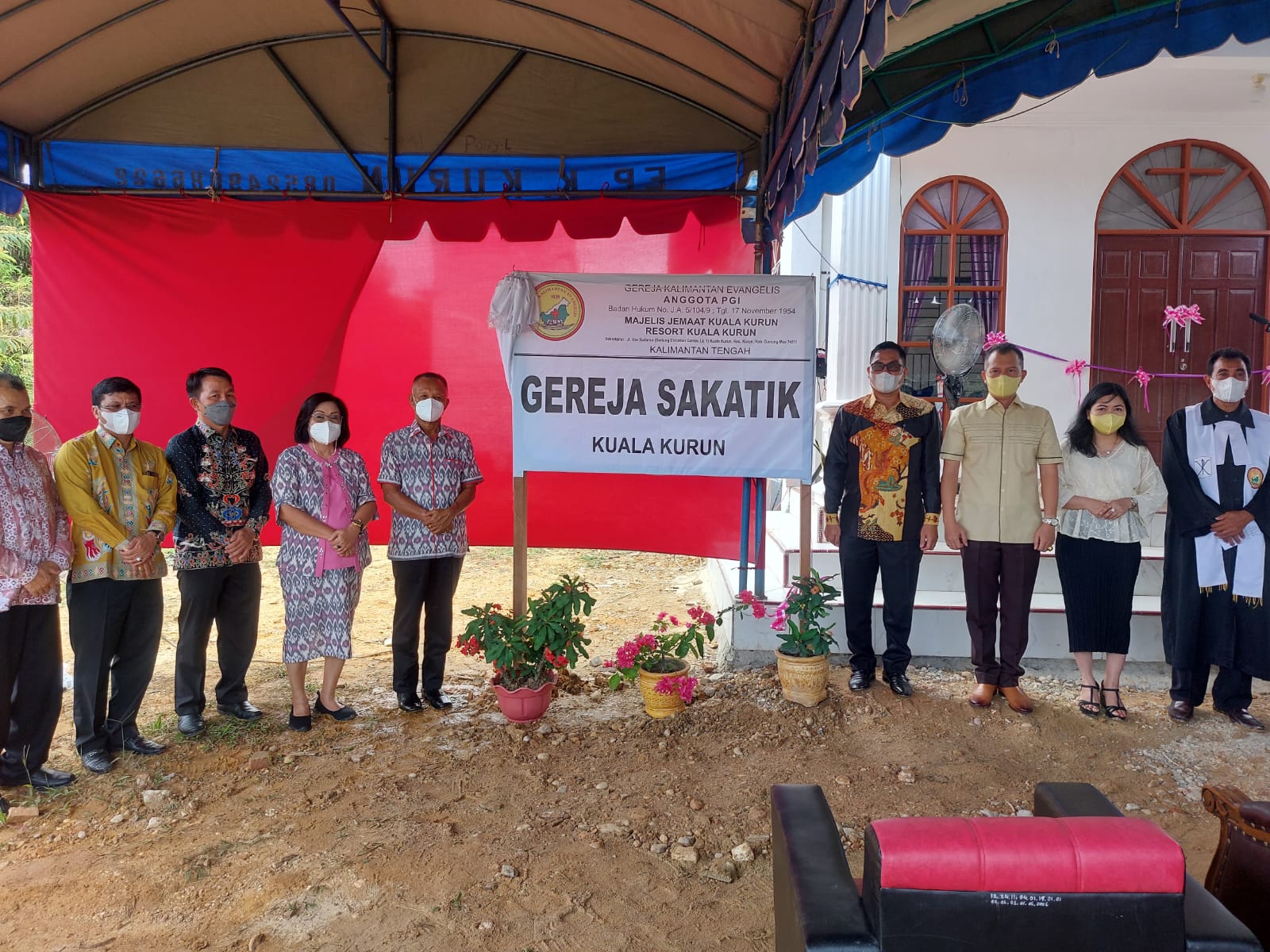 Bupati Gumas Resmikan Gedung Gereja Sakatik Kuala Kurun