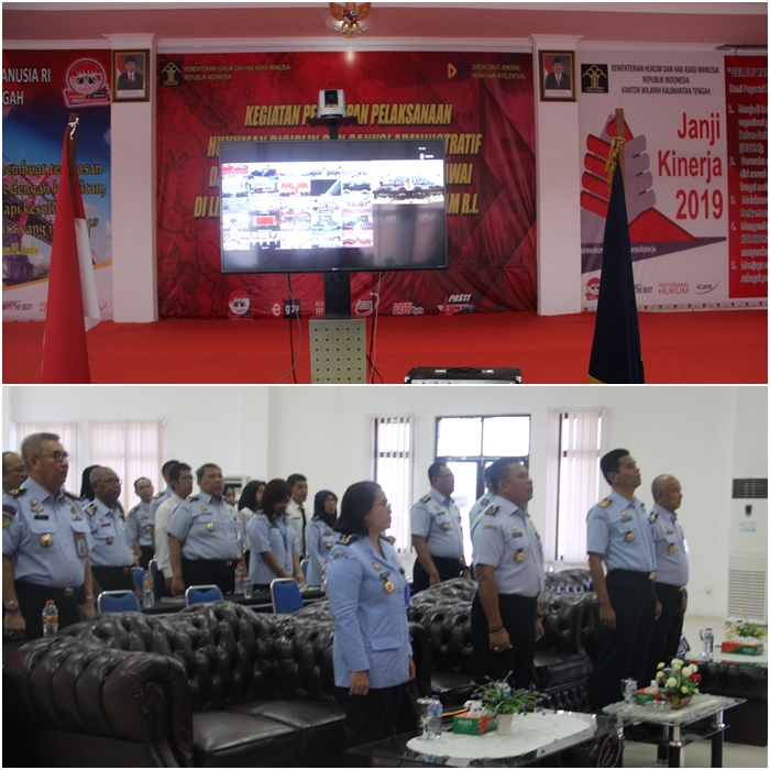 Menkumham Berikan Kuliah Umum Kepada Seluruh Pegawai Kemenkumham Seluruh Indonesia Melalui Teleconference