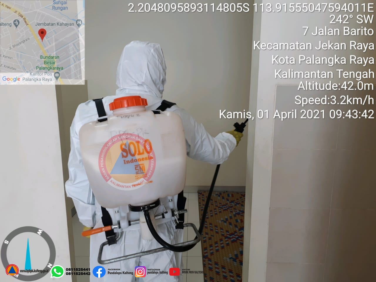 Penyebaran Covid-19 di Kabupaten dan Kota Prov. Kalteng