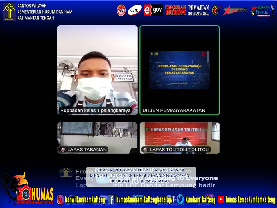 Rupbaskara Ikuti Arahan Dirjenpas Terkait Pemasyarakatan Secara Virtual
