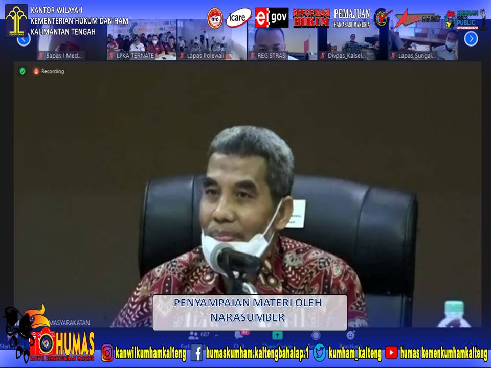 Rupbaskara Ikuti Arahan Dirjenpas Terkait Pemasyarakatan Secara Virtual