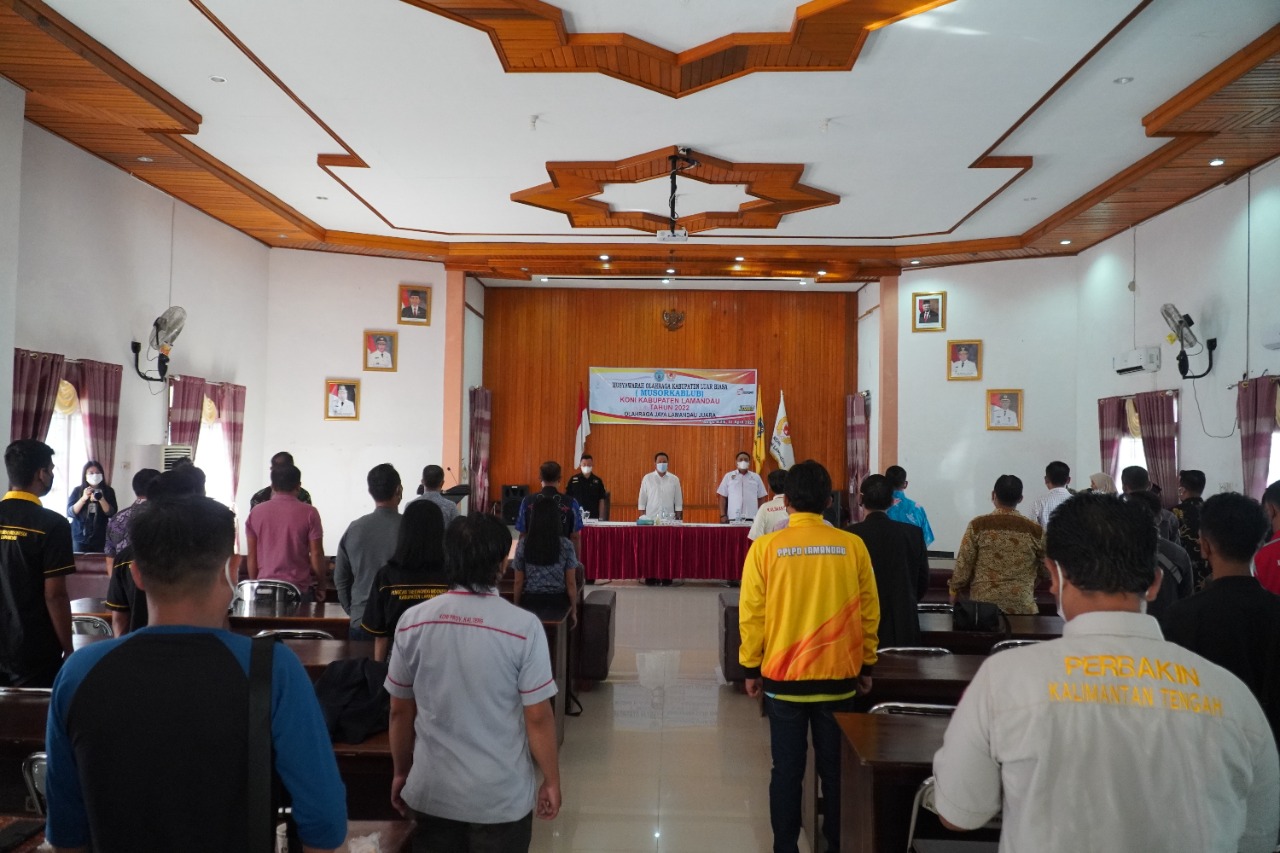 Bupati Buka Secara Resmi MUSORKABLUB KONI Kabupaten Lamandau