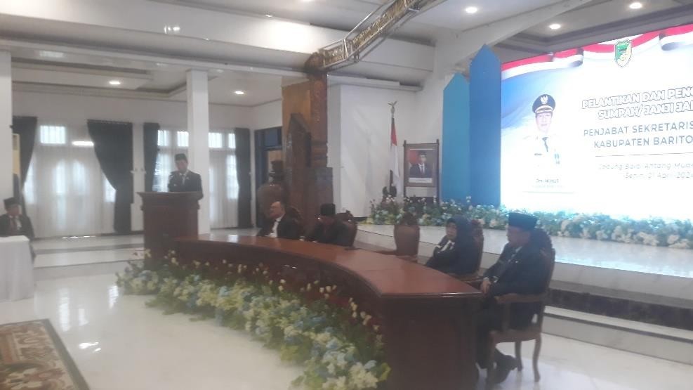 Inspektur Daerah Prov. Kalteng Hadiri Pelantikan Penjabat Sekretaris Daerah Kab. Barito Utara