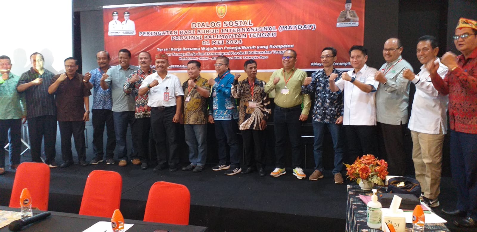 Disnakertrans Prov. Kalteng Peringati Mayday dengan Dialog Sosial