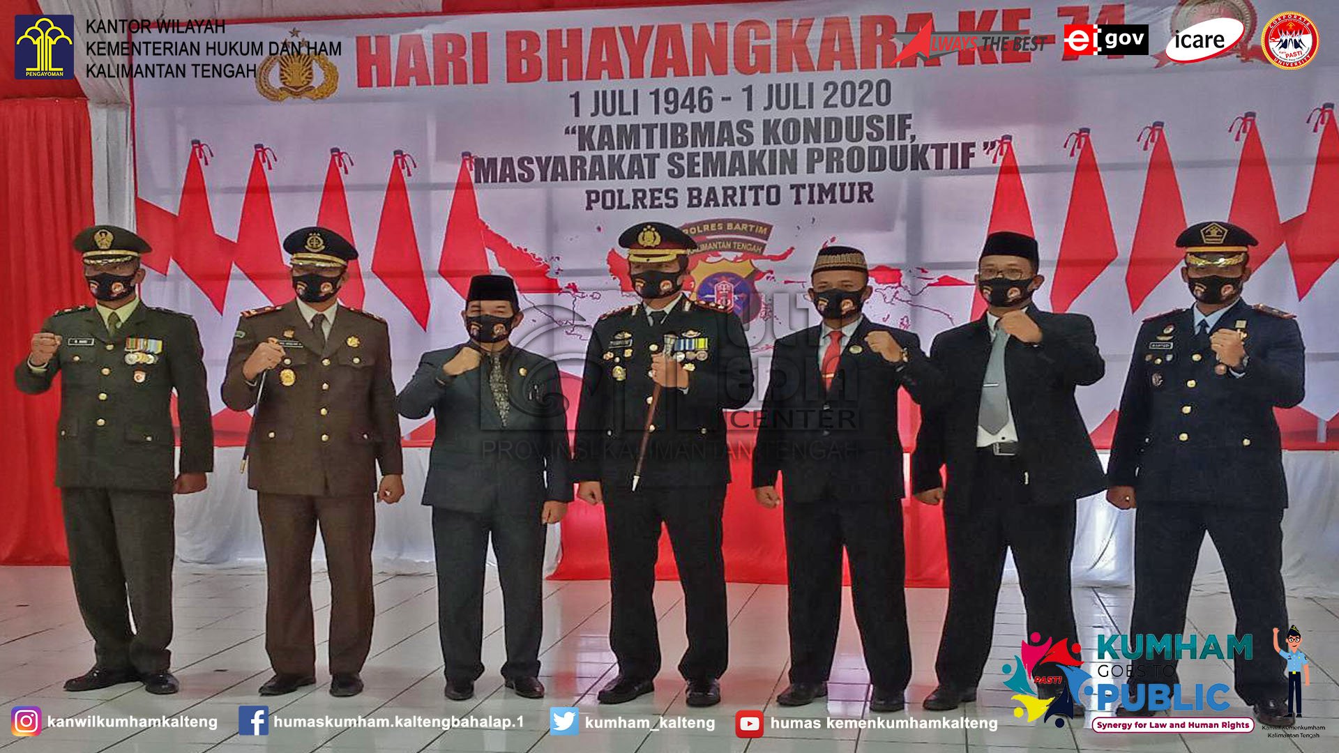 Kepala Rutan Kelas IIB Tamiang Layang Hadiri Upacara HUT Bhayangkara ke-74