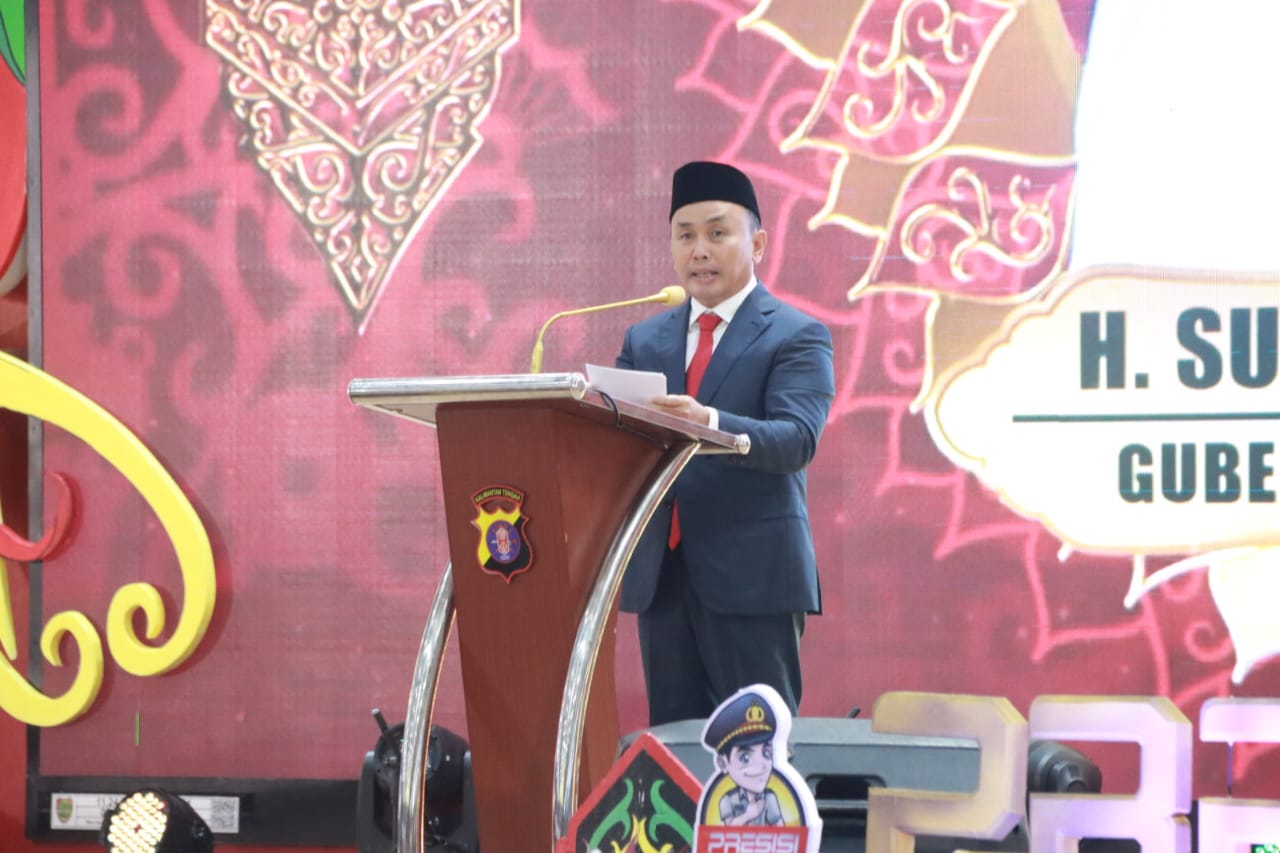 Gubernur Sugianto Sabran Hadiri Upacara dan Syukuran Hari Bhayangkara ke-78