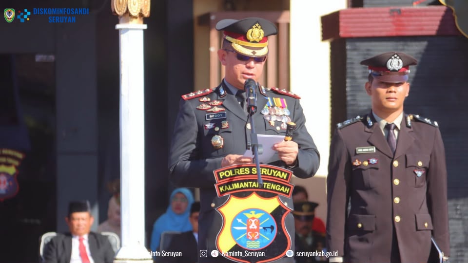 Bupati dan Wakil Bupati Seruyan Hadiri Upacara Hari Bhayangkara ke-80, Tegaskan Dukungan terhadap Polri Presisi