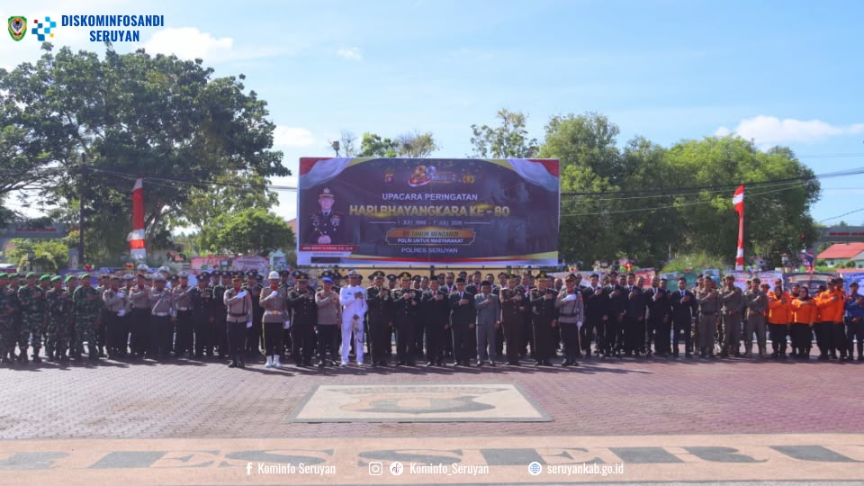 Bupati dan Wakil Bupati Seruyan Hadiri Upacara Hari Bhayangkara ke-80, Tegaskan Dukungan terhadap Polri Presisi