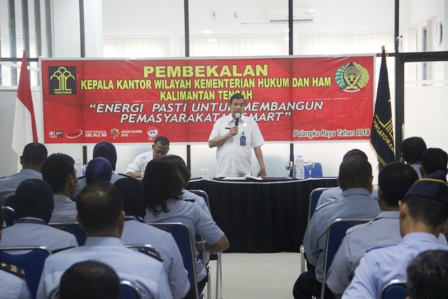 KAKANWIL KEMENKUMHAM KALTENG AJAK SELURUH PEJABAT DILINGKUNGAN PEMASYARAKATAN DAN IMIGRASI MILIKI INTEGRITAS 