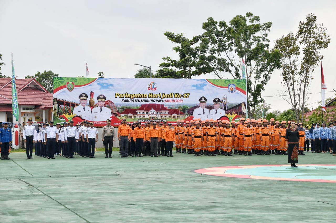 Wagub Kalteng Pimpin Upacara Peringatan Hari Jadi ke-17 Kabupaten Murung Raya