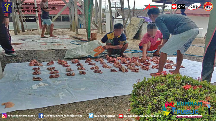 Lapas Muara Teweh Sembelih 1 Sapi dan 2 Kambing di Moment Idul Adha Tahun Ini