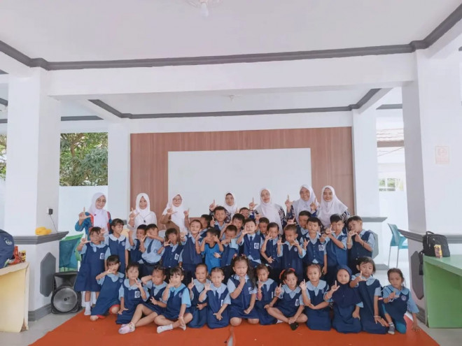 Dispursip Kobar Adakan Kegiatan Story Telling dan Kelas Berbagi bersama TK Harapan Mulia