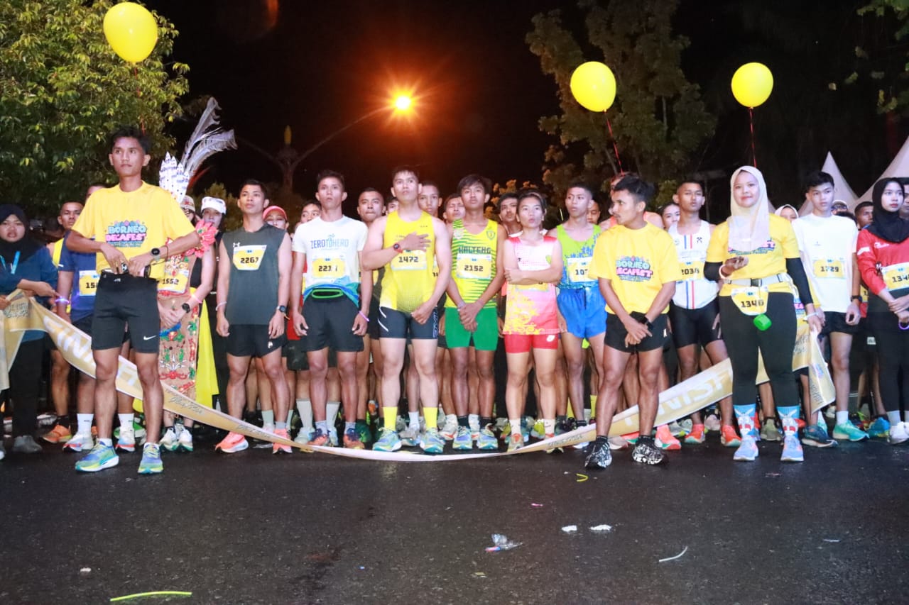 Plt. Kepala Biro Organisasi Hadiri Hadari Kahayan Glow Run