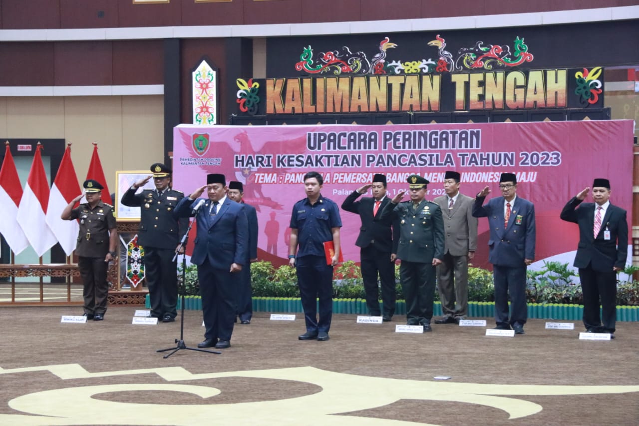 Wagub Edy Pratowo Pimpin Upacara Peringatan Hari Kesaktian Pancasila Tahun 2023 di Lingkungan Provinsi Kalteng 
