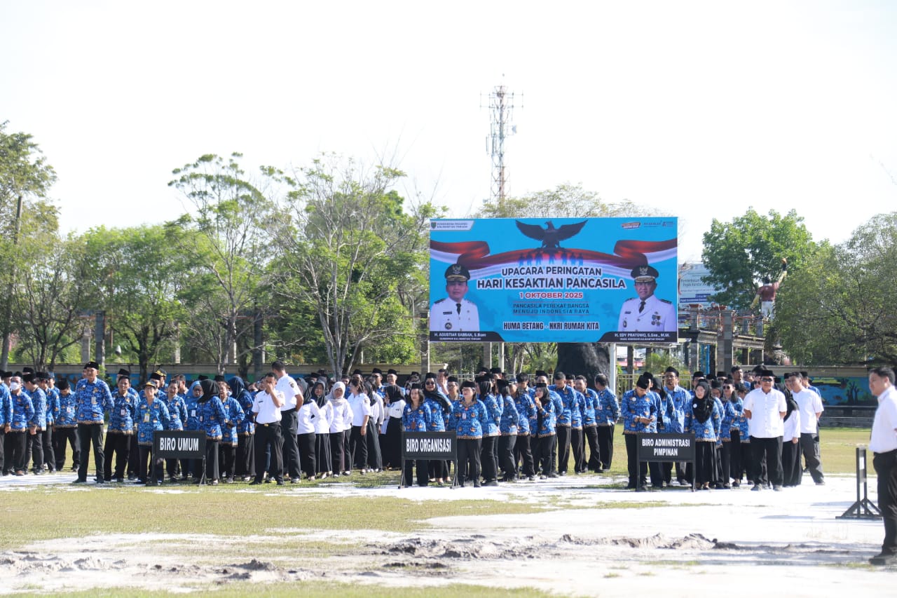 Pj. Sekda Kalteng Leonard S. Ampung Pimpin Upacara Hari Kesaktian Pancasila 2025