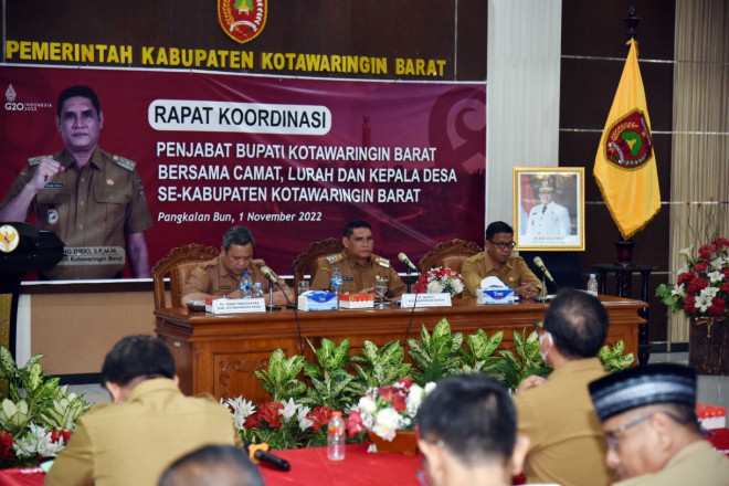 Efektifkan Koordinasi, Pj. Bupati Kobar Pimpin Rapat Antar Jenjang Pemerintah