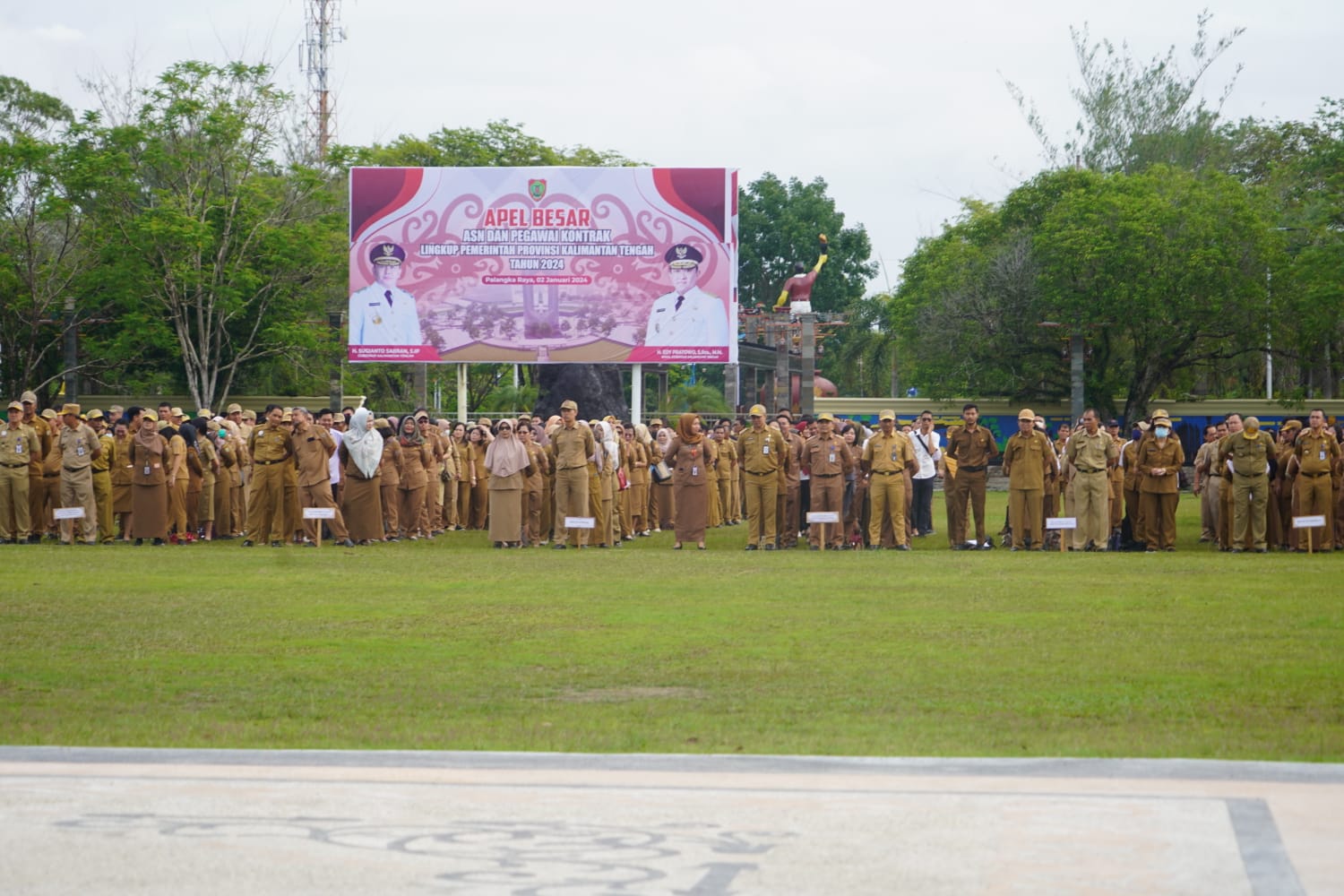 Awali Tahun 2024, Pemprov. Kalteng Gelar Apel Besar