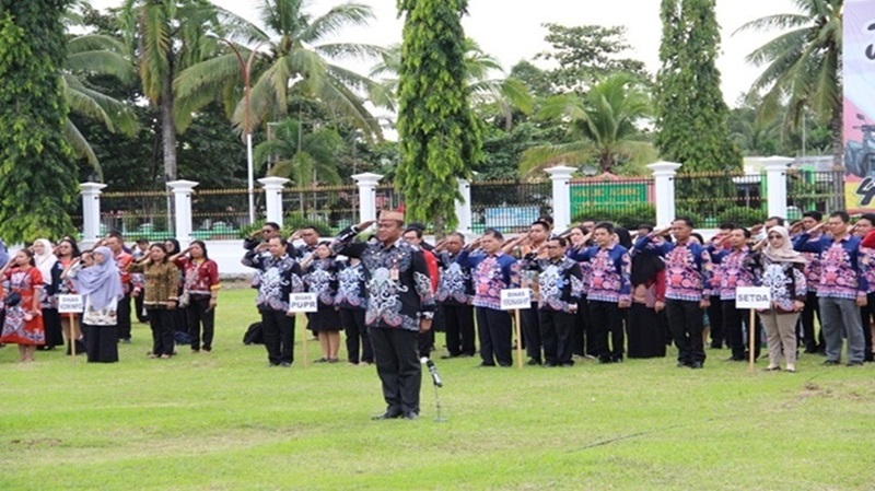 Tingkatkan Kinerja ASN, Pemkab Barsel Gelar Apel Awal Tahun 2025