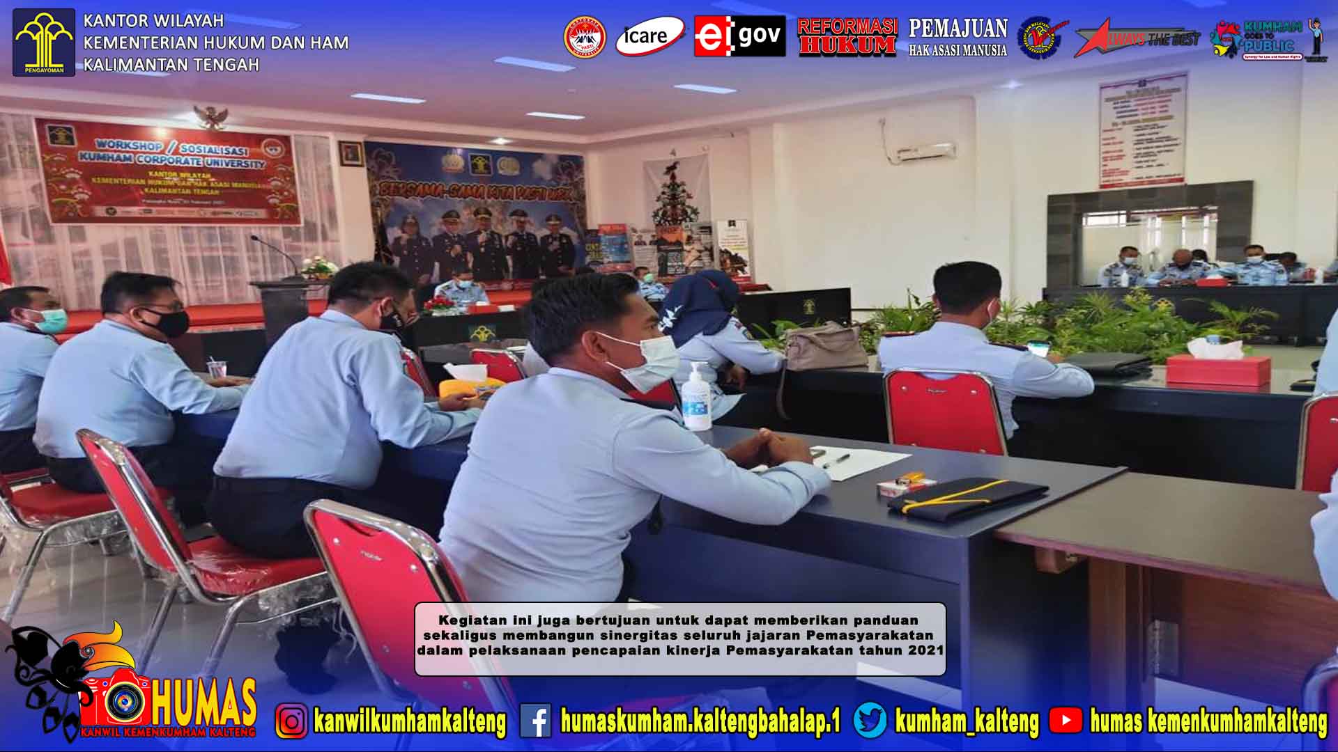 Jajaran Lapas Sukamara Ikuti Penandatanganan Janji Kinerja Direktorat Jenderal Pemasyarakatan Secara Virtual