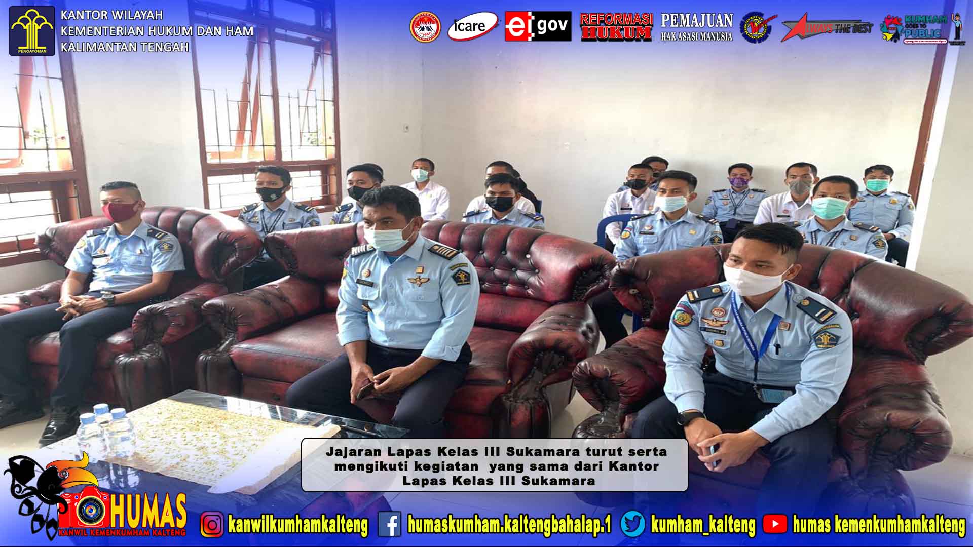 Jajaran Lapas Sukamara Ikuti Penandatanganan Janji Kinerja Direktorat Jenderal Pemasyarakatan Secara Virtual