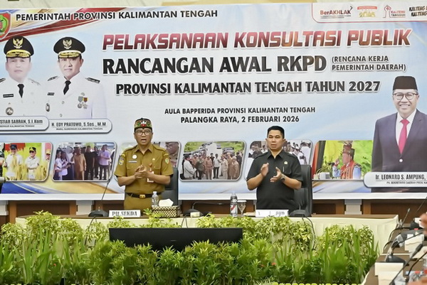 Pemprov Kalteng Gelar Konsultasi Publik Ranwal RKPD 2027, Plt. Sekda Paparkan Delapan Prioritas Pembangunan Daerah