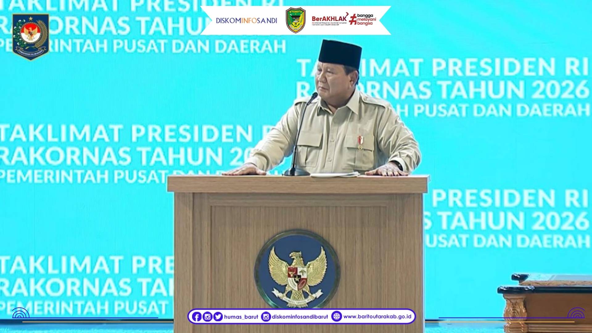 Dukung Penuh Visi Besar Pemerintah Pusat, Pemkab Barut Hadiri Rakornas Pemerintah Pusat dan Daerah 2026