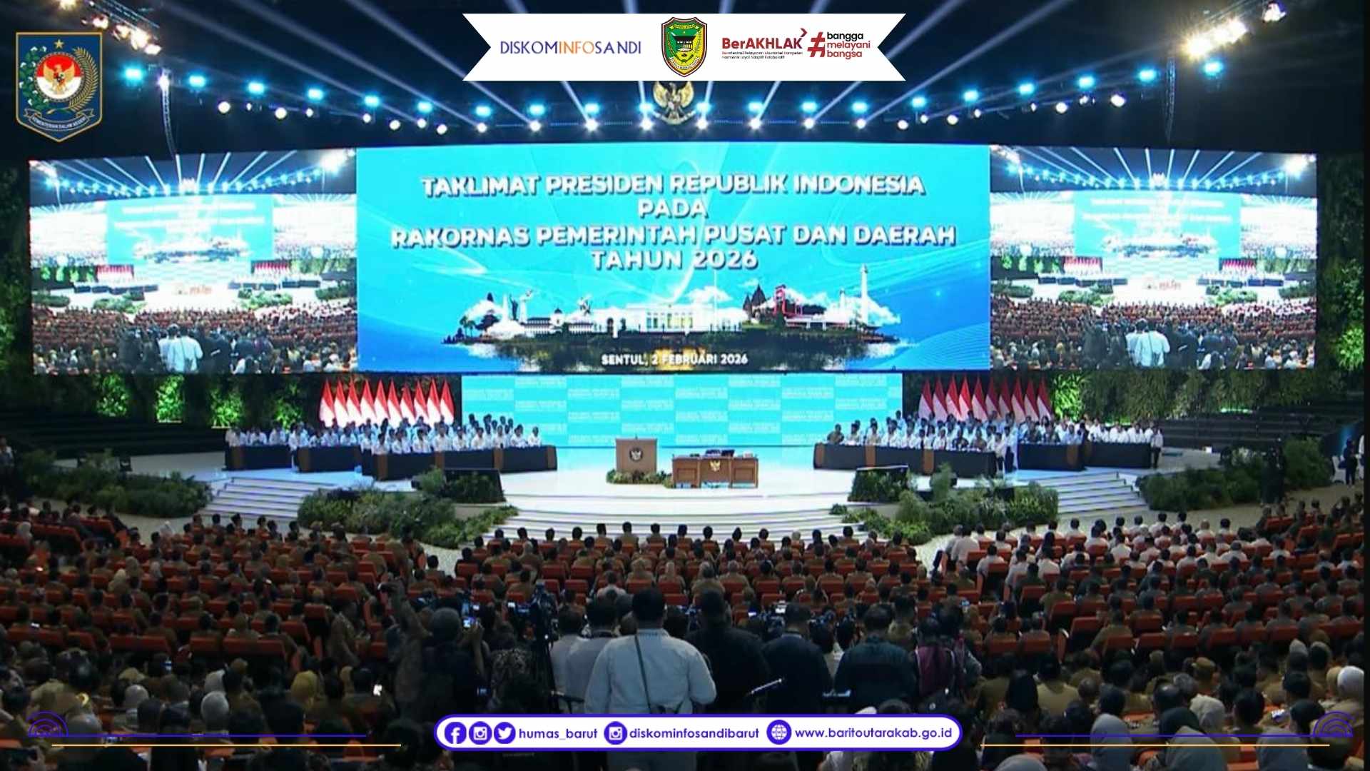 Dukung Penuh Visi Besar Pemerintah Pusat, Pemkab Barut Hadiri Rakornas Pemerintah Pusat dan Daerah 2026