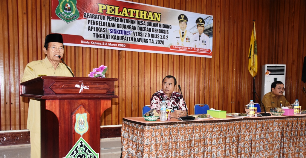 Wabup Buka Pelatihan Siskeudes Tahun 2020