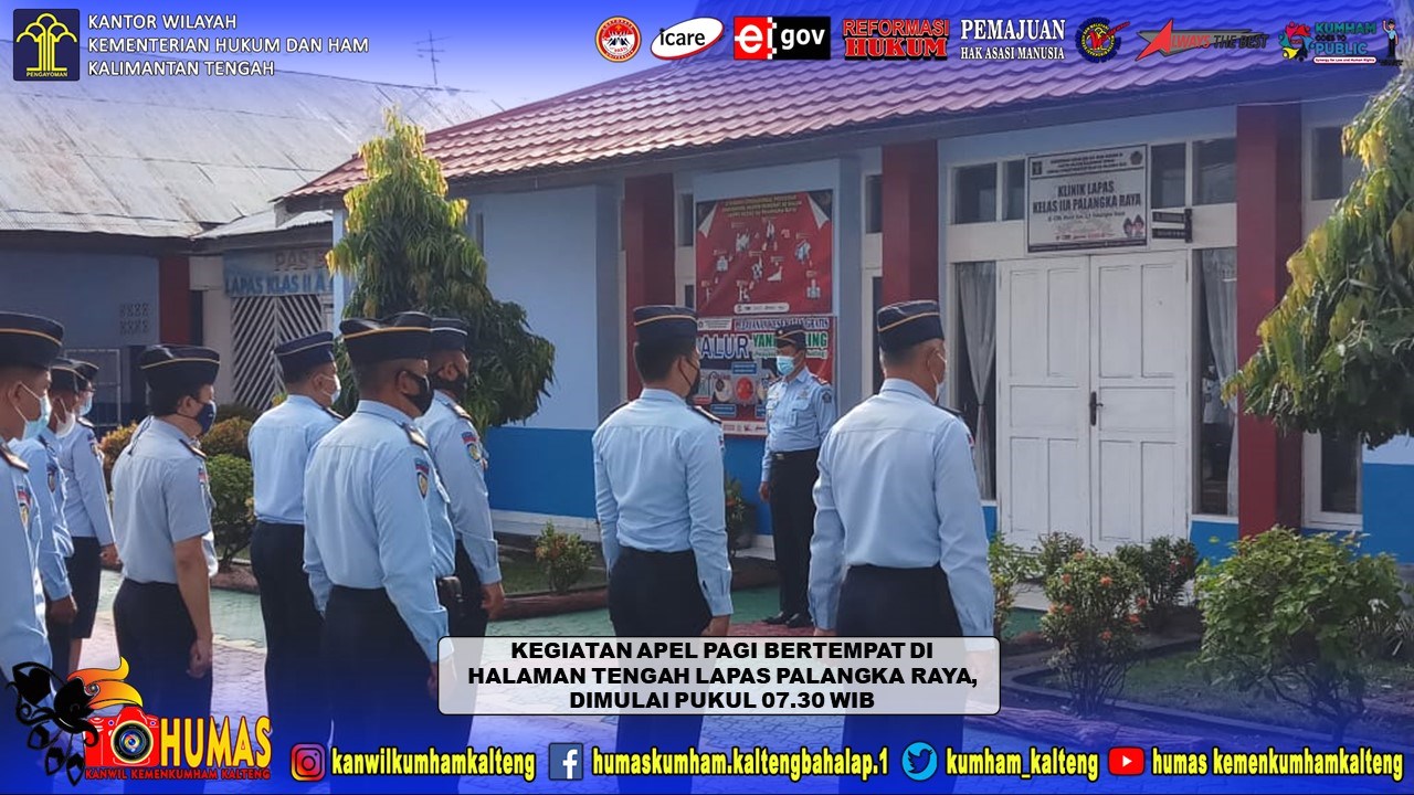 Pimpin Apel Pagi, Kalapas Palangka Raya Kerahkan Seluruh Pegawai Lakukan Persiapan Kunjungan Kerja Reses Anggota DPR RI