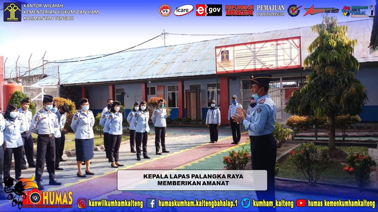 Pimpin Apel Pagi, Kalapas Palangka Raya Kerahkan Seluruh Pegawai Lakukan Persiapan Kunjungan Kerja Reses Anggota DPR RI