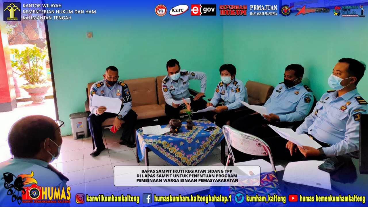 Bapas Sampit Ikuti Kegiatan Sidang TPP Dalam Rangka Penentuan Program Pembinaan Warga Binaan Pemasyarakatan di Lapas Sampit