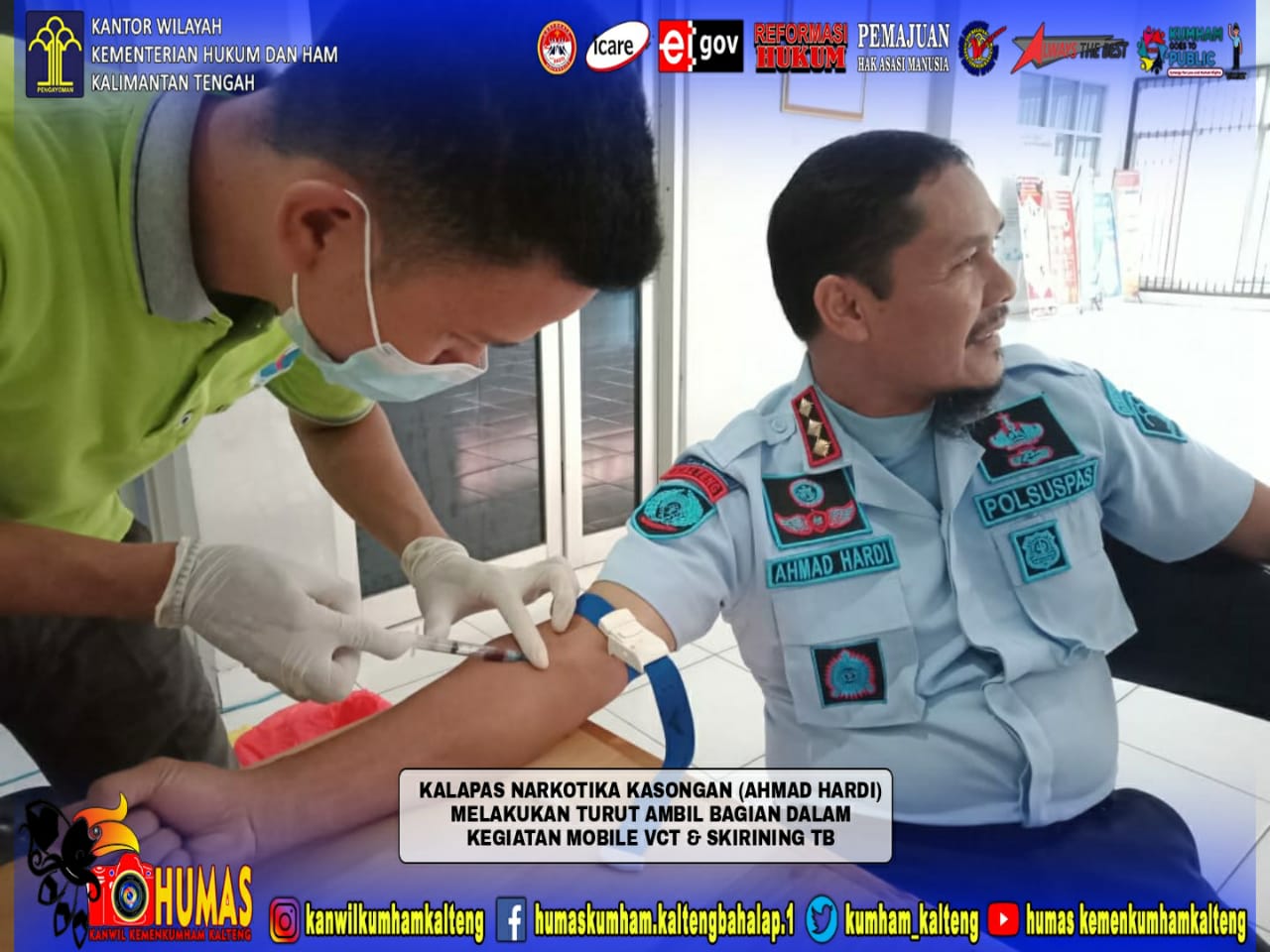 Deteksi HIV, IMS dan TB Paru, Lapas Narkotika Kasongan Gelar Mobile VCT & Skrining TB Paru