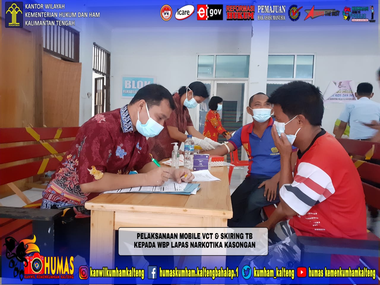 Deteksi HIV, IMS dan TB Paru, Lapas Narkotika Kasongan Gelar Mobile VCT & Skrining TB Paru