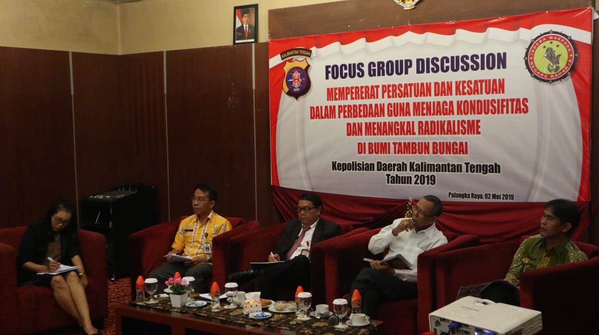 Mempererat Persatuan dan Kesatuan, Ditintelkam kalteng gelar Focus Grup Discussion 