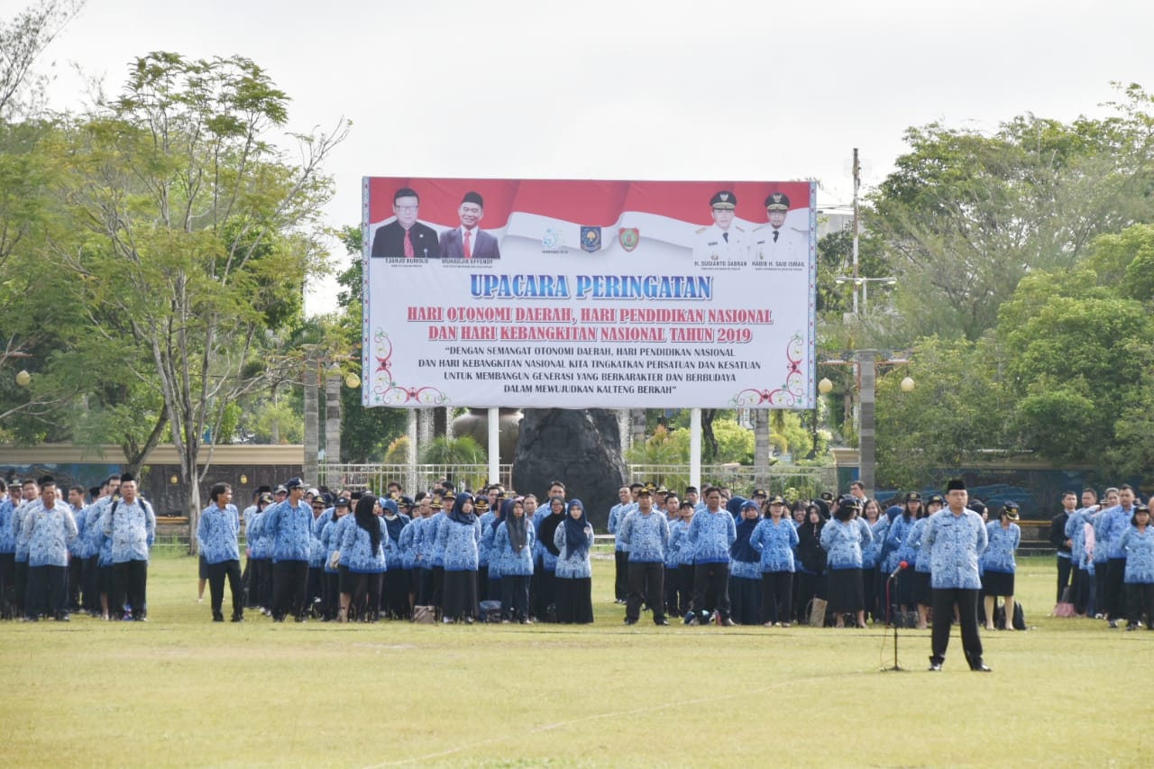 Gubernur Pimpin Upacara Peringatan Hari Otonomi Daerah, Pendidikan Nasional, Kebangkitan Nasional, tingkat Prov. Kalteng 2019