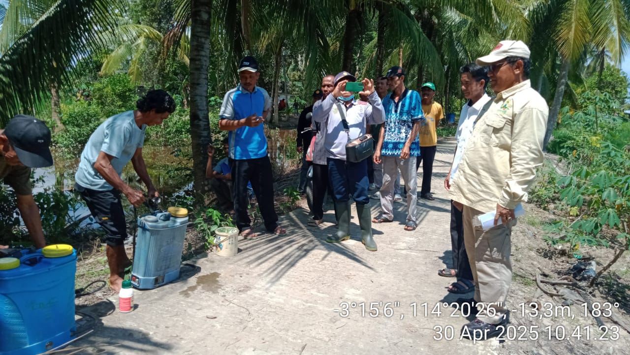Kendalikan Penyakit Tungro, Dinas TPHP Prov. Kalteng Salurkan Bantuan Pestisida
