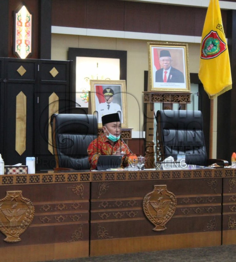 Gubernur H. Sugianto Sabran Sampaikan Upaya-Upaya Penanganan Yang di Lakukan Pemerintah Prov. Kalteng Untuk Memutus Penyebaran Covid-19  