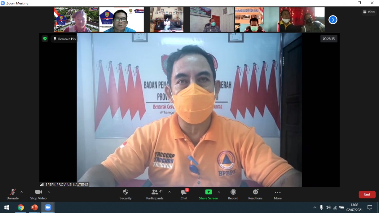 Rakor Evaluasi Pelaksanaan PPKM Mikro di Wilayah Kalteng