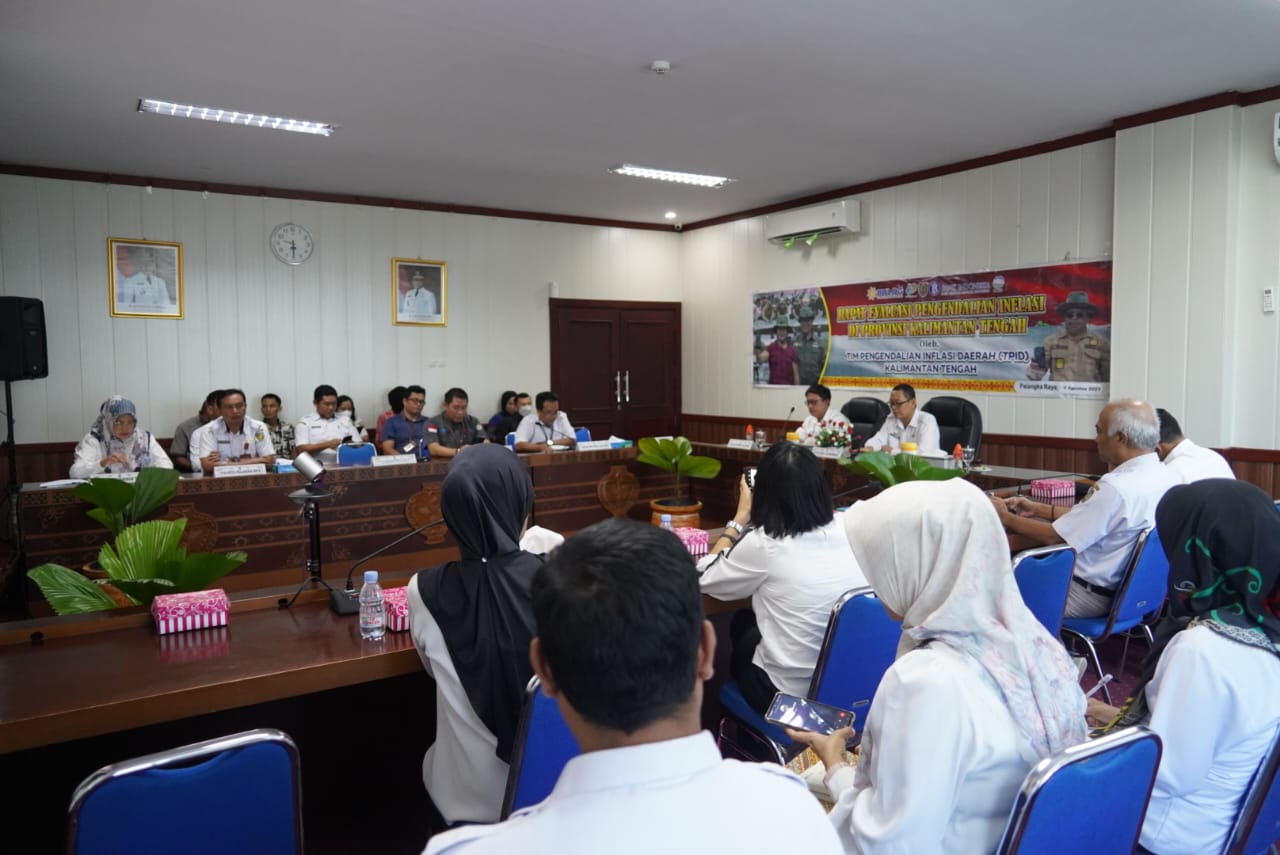 Evaluasi Inflasi Kalteng Bulan Juli 2023, Sahli Yuas Eko Pimpin Rapat TPID Hasil Rilis BPS