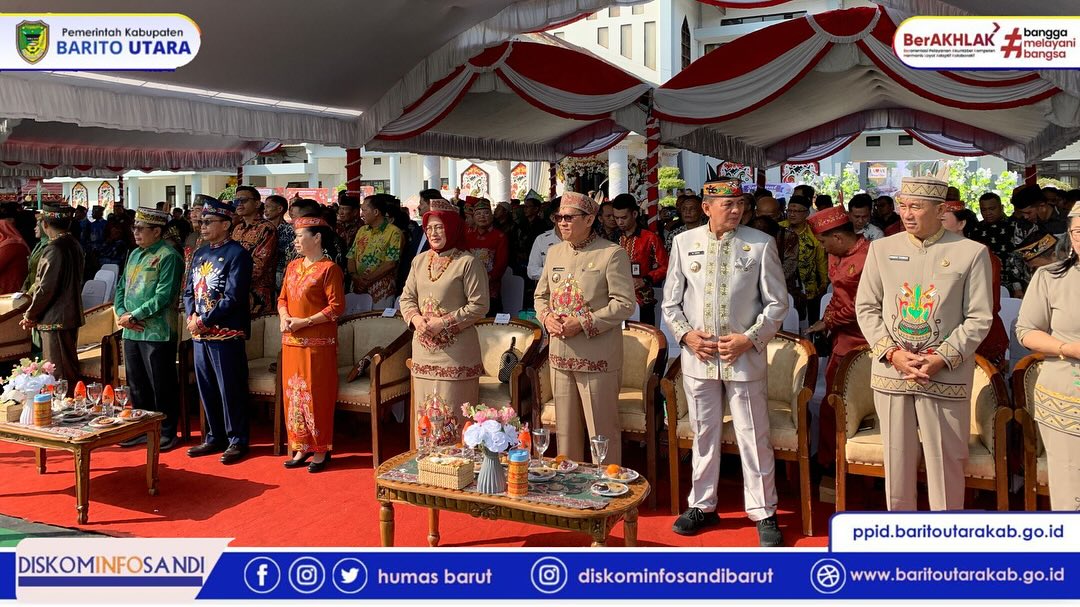 Pj. Bupati Barito Utara Indra Gunawan Hadiri Upacara Hari Jadi Ke-23 Kabupaten Murung Raya di Puruk Cahu