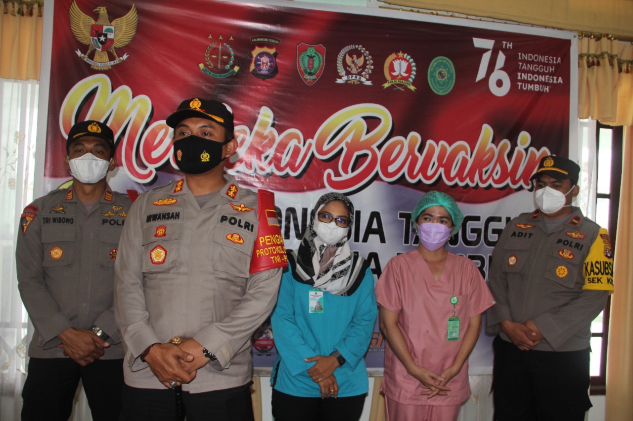 Kapolres Gunung Mas Apresiasi Warga yang Berhasil Divaksin
