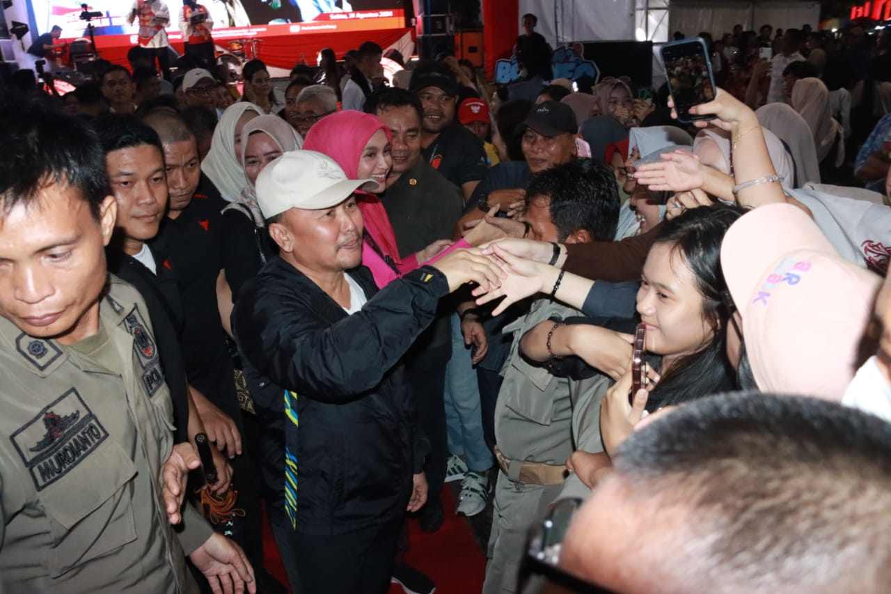 Satpol PP Kalteng PAM Hadari Kahayan Glow Run Festival dan Borneo Decafest 2024