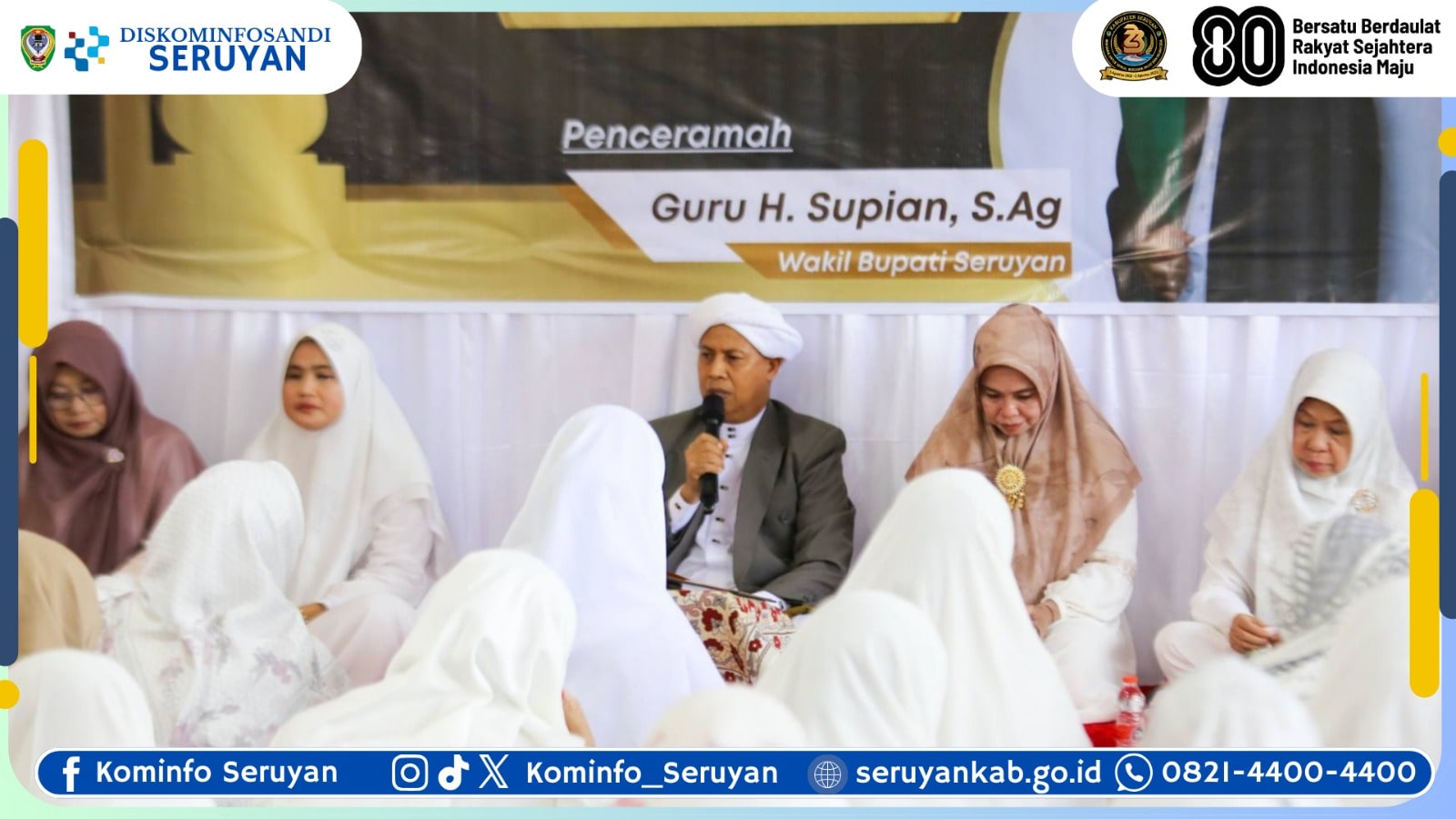 Wakil Bupati Seruyan Sampaikan Tausiah dalam Peringatan Maulid Nabi Muhammad SAW