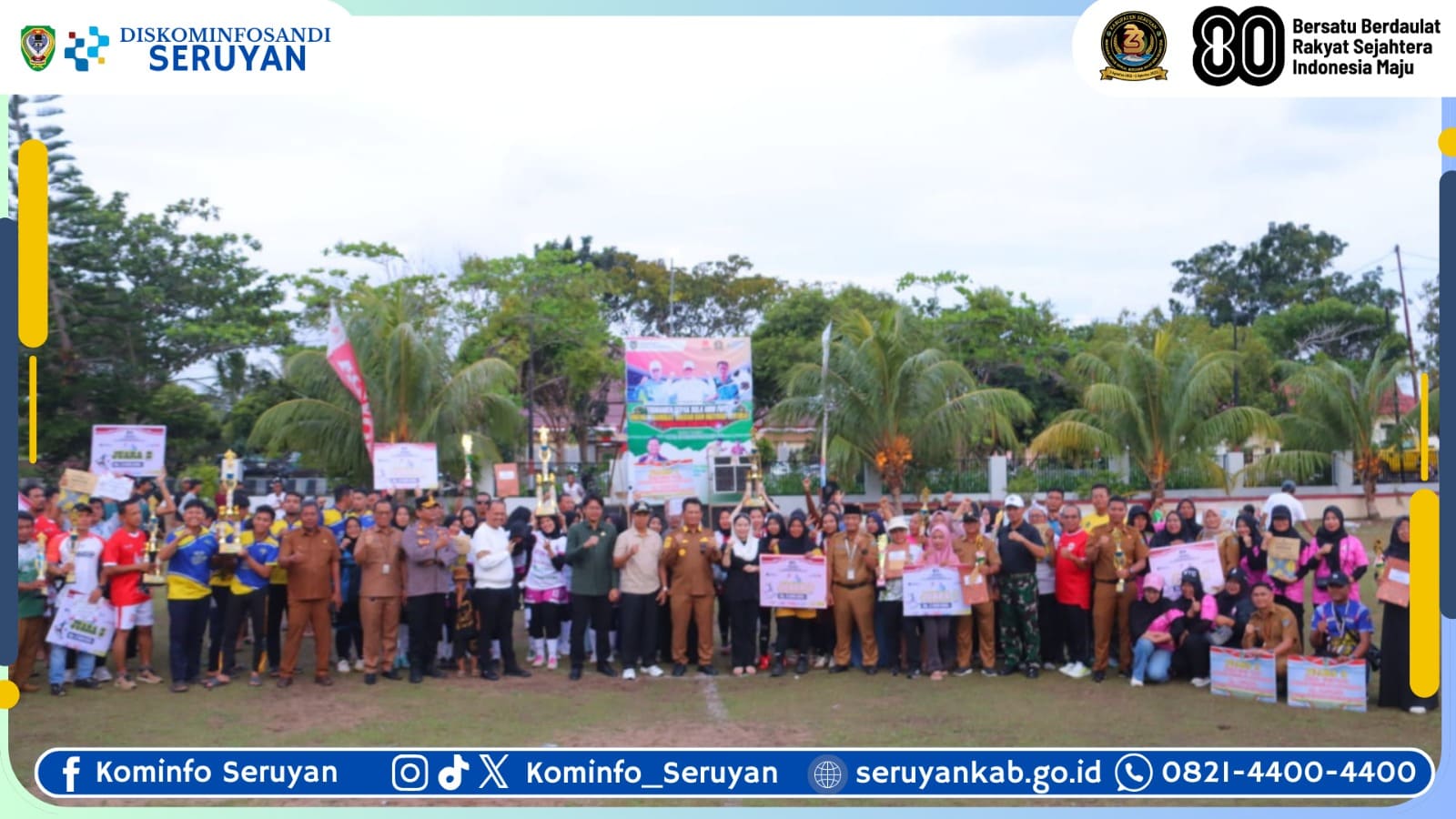 Bupati Seruyan Resmi Tutup Rangkaian Peringatan HUT ke-23 Kabupaten Seruyan dan HUT ke-80 Republik Indonesia