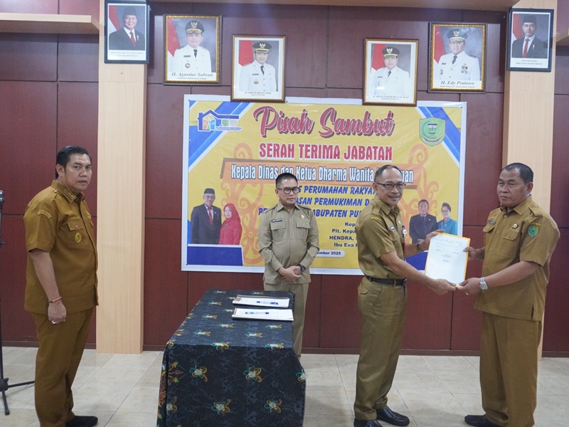 Wabup Saksikan Sertijab Kepala Dinas Perkimtan Pulang Pisau