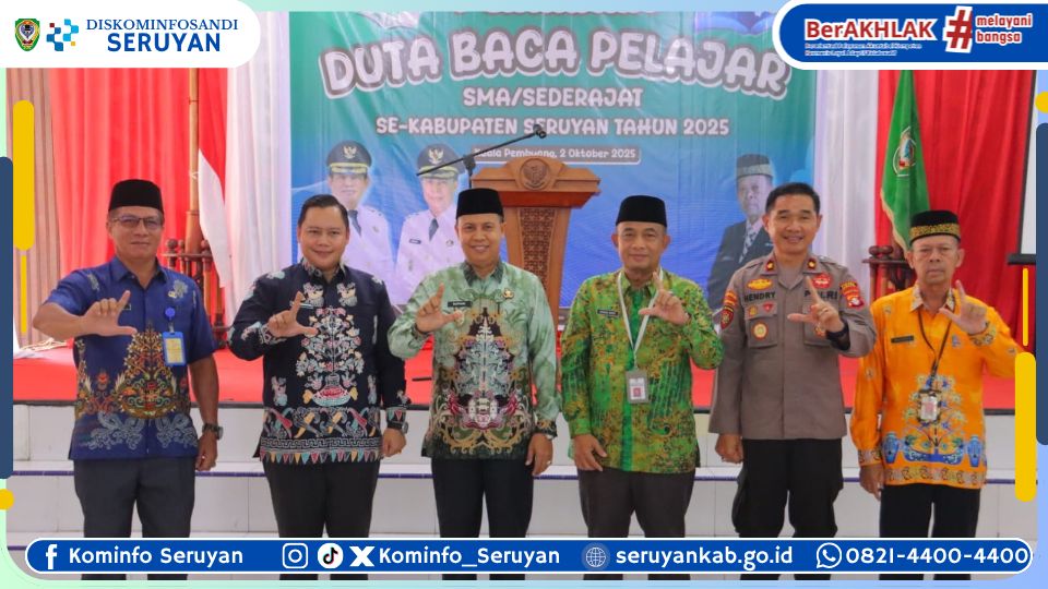 Wabup Seruyan Resmikan Pemilihan Duta Baca Pelajar 2025, Tegaskan Peran Strategis Generasi Muda dalam Budaya Literasi